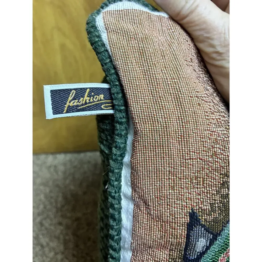Holiday Sleepy Cat Kitty Teddy Nutcraker Christmas Grn Tweed Bkg Anne Mortimer